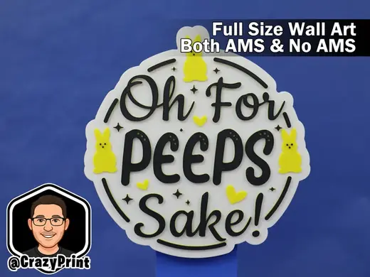 For Peeps Sake! -Funny Easter Wall Art/Sign No AMS