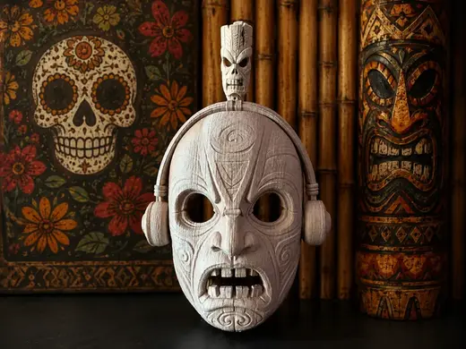 Bub (Day of the Dead) Tribal Tiki Mask