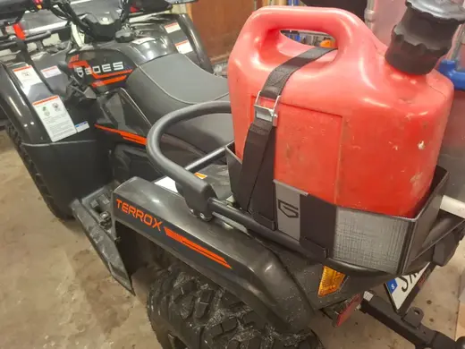 Gas Can holder for ATV etc