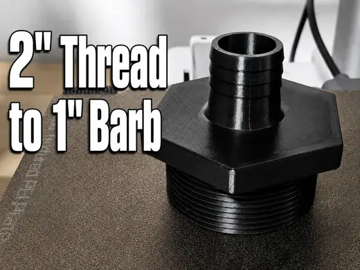 2" Pipe Thread to 1 inch Garden Hose Barb