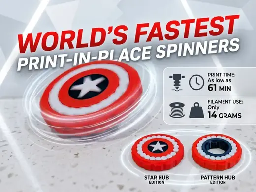 The Worlds Fastest Print in Place Fidget Spinner