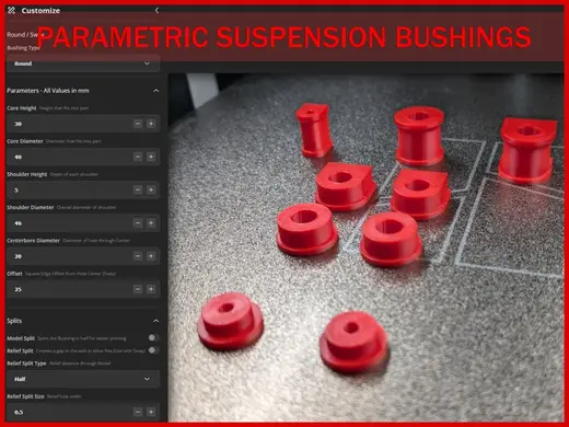 Parametric TPU Custom Suspension Bushings