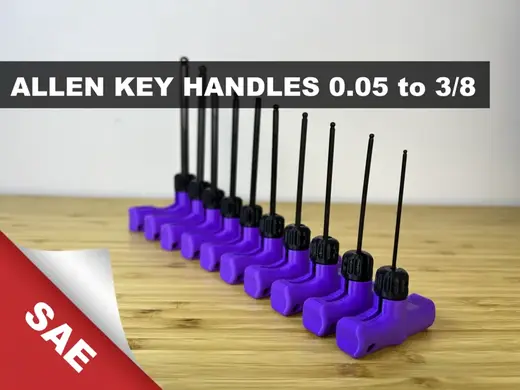 Allen key handles - Print in Place ( SAE )
