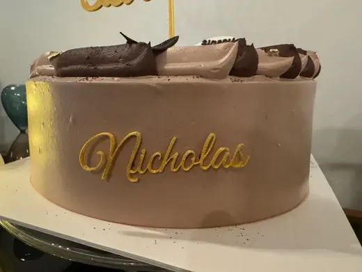Nicholas Cake Plaque - Birthday Cake Fropper Art