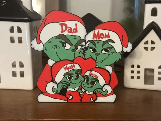Grinch Family Personalized Puzzle 2 Kids 2 Parents