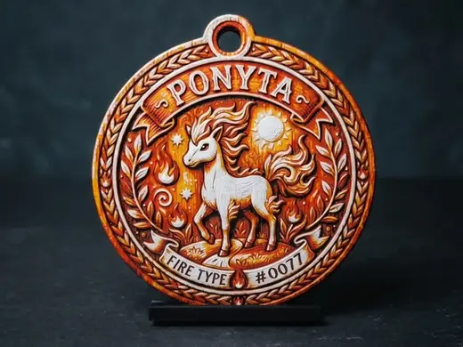 Pokemon - Ponyta Medallion - 4 Colour