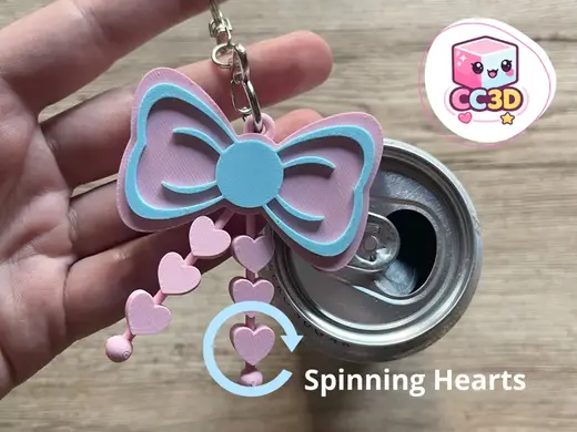 Soda can opener Bow with spin Hearts