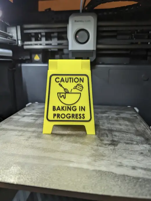 Caution Baking In Progress Wet Floor Sign