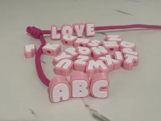 3D Chunky Alphabet Letter Charms