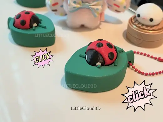 Ladybird clicker keychain