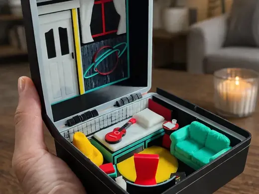 Miniature Gamer Room Diorama