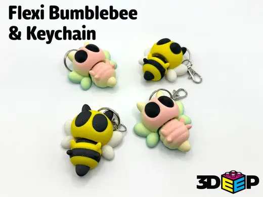 Flexi Bumblebee & Keychain - No Supports