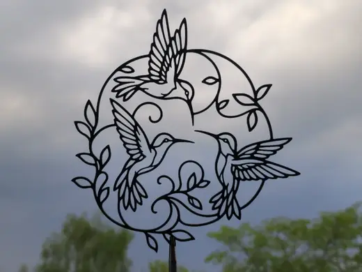 Hummingbird Circle 2D Wall Art