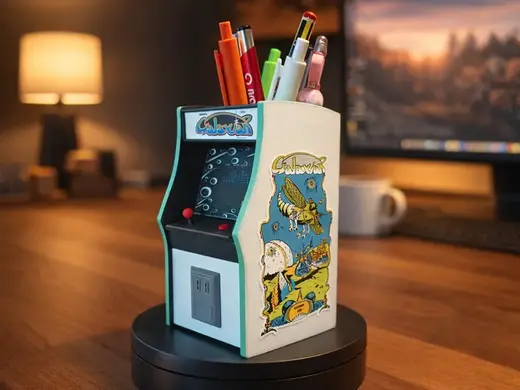 Galaxian Themed Desk Pen Holder