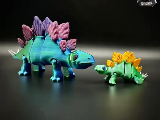 Articulated Stegosaurus - separated Parts Puzzle!