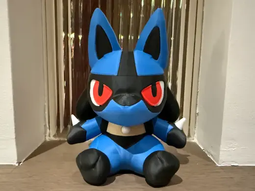 Q版路卡利欧 ルカリオ Lucario 多色拆件打印(无需ams)