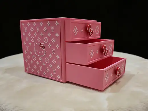 HelloKitty&LV联名版抽屉首饰盒/三层版/可堆叠
