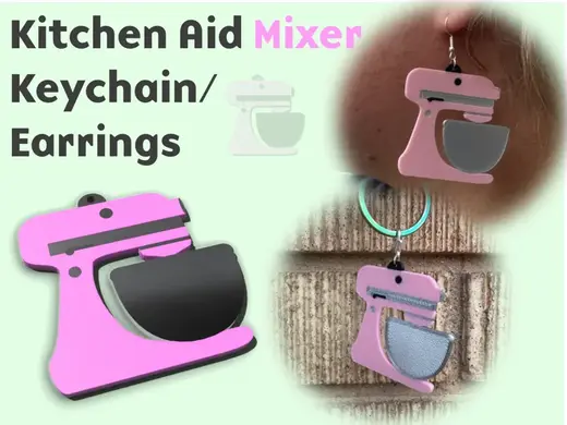 Kitchen Aid Mixer Earrings/Keychain