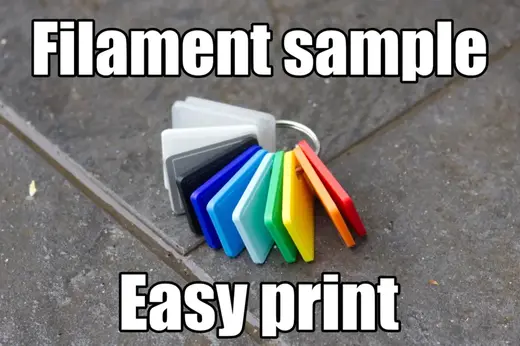 Filament sample/test - Color card