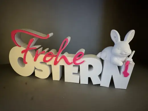 Frohe Ostern Schriftzug Dekoration