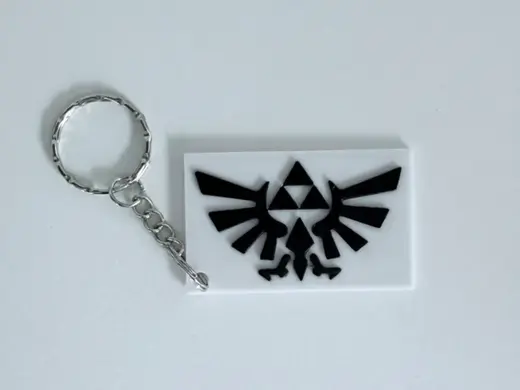 Zelda Triforce Keychain – Hyrule Crest