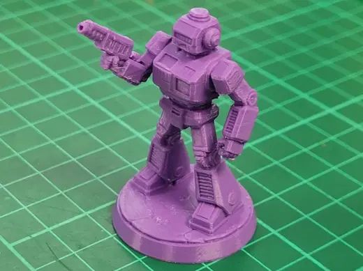 Retro 80's inspired robot miniature