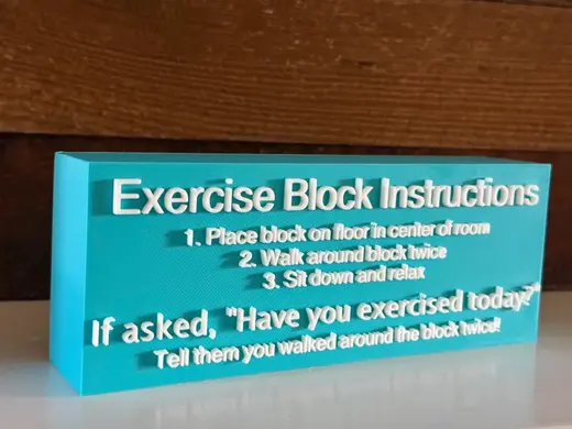 Funny Exercise Block