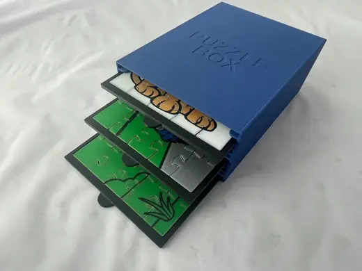 Puzzle Box and Frame for Kids Puzzles: