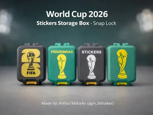 World Cup 2026 Stickers Storage Box – Snap Lock
