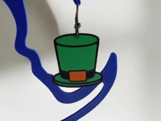 Multicolor St. Patrick’s Day Hat Earrings