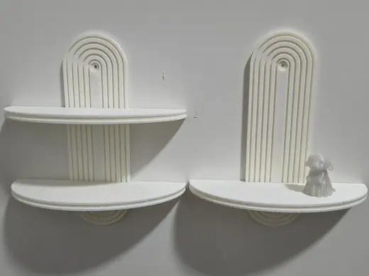 Arched Wall Shelf Set – 1 & 2 Tier Display Shelves