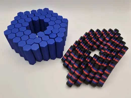 Open Hexagon Fidget - print in place