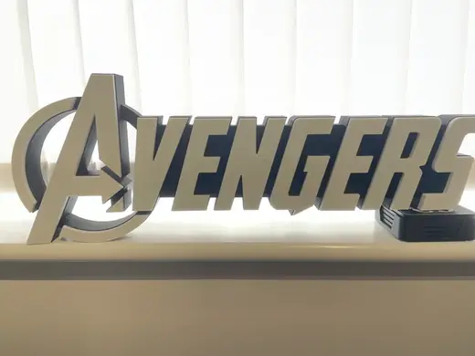 Avengers Logo 3D Sign 60cm - designed to add LEDs