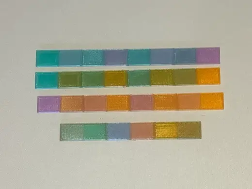 Transluzentes Filament Farbmisch-Tester (3 Farben)