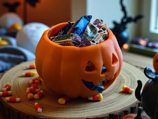 Jack-o'-Lantern Pumpkin Candy Bowl – Halloween