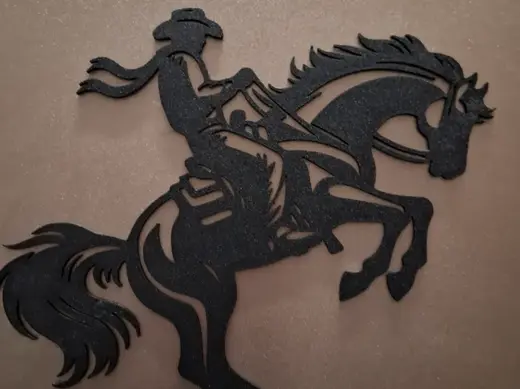 cowboy on horse silhouette