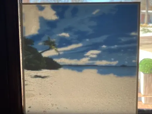 calm beach lithophane