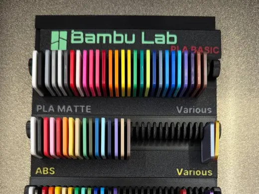 Rack Bambu Filament Swatches