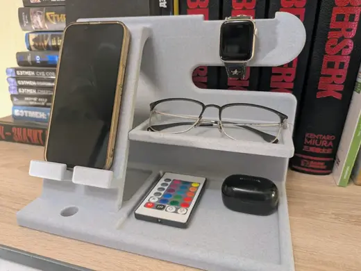 Desk organizer with phone stand