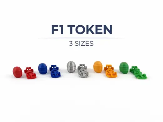 F1 Car & Helmet Set - Game Tokens