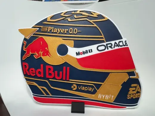 Verstappen F1 Red Bull Helmet Side Profile