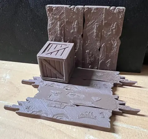 Wooden tile DnD prop
