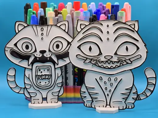 Derpy Tiger Kpop Demon Hunters Coloring