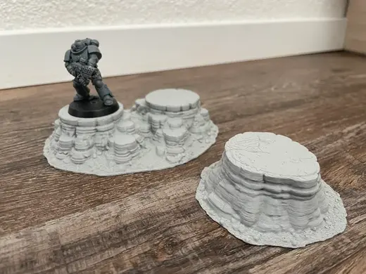 Layered Rock Terrain – Tabletop Set Part 1