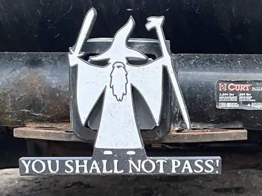 Gandalf-You Shall Not Pass! - Hitch Receiver Cover