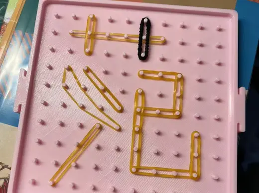 钉钉板Math teaching aids nail board