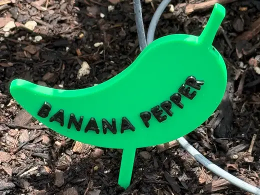 Banana Pepper Garden Sign