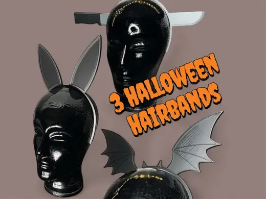3 Haarreifen als Last-Minute-Halloween-Accessoires