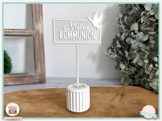 Meine Kommunion Blumenstecker und Caketopper