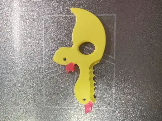 Duck-shaped knife no supports